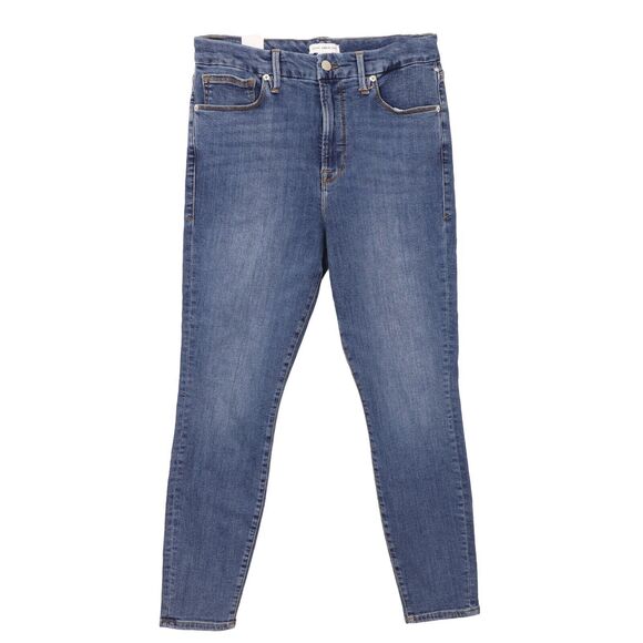GOOD AMERICAN Good Legs Crop Skinny Stretch 12/31 Inseam 27" Blue615 NWT B35 - Picture 2 of 6